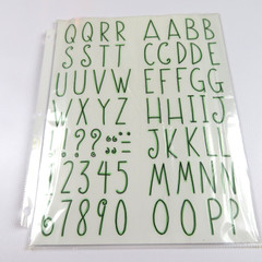 Lot of 5 sheets of alphabet letters and numbers for crafts, scrapbooking