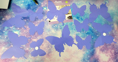 Crafter’s Square Butterfly Stickers Craft 48 total bonus butterfly necklace NEW