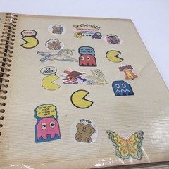 Vtg 80s Stickers Album Binder Smurfs Scratch Sniff Puffy Unicorns ET Cabbage Ptc