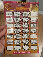 Vintage Sticker Lot 4 Packages Suzy’s Zoo, Halloween, Photo Humor Speech Bubbles