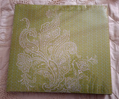 Scrapbook Album by SEI Oasis 12 x 12 Green with Jacobean Pattern 20 Pages NEW
