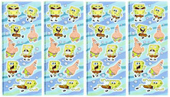 4 Sheets SPONGEBOB Squarepants Patrick Star Scrapbook Stickers
