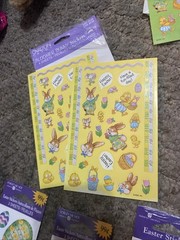 Vintage Forget Me Not Carlton Easter Stickers Sheets Bunny Rabbit Chicks Lot