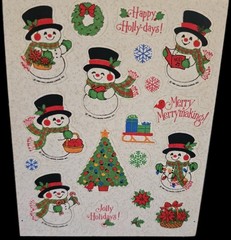 Vintage Sticker Lot Christmas 6 Sheets AGC & Hallmark