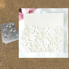 Metal Die Cuts Flower Hollow Out Greetings Card Backgrounds for Making Stamps Cu