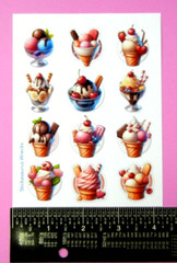 Ice Cream Sticker Sheet Glossy