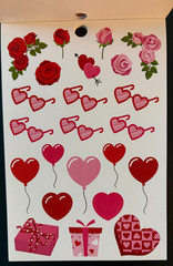 RECOLLECTIONS VALENTINE’S DAY STICKER BOOK 302 PC STICKERS 12 SHEETS ROMANCE