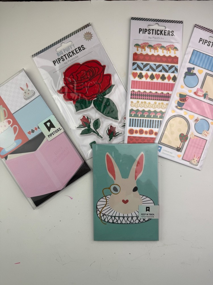 Pipsticks Alice in Wonderland lot PLANNER stickers, NEW