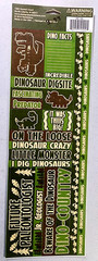 Reminisce Din-O-Rama Dinosaur Cardstock Stickers 12″ Scrapbooking 2 Sheets