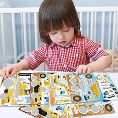 24 Sheets Make Your Own Construction Vehicle Stickers for Kids Boys,