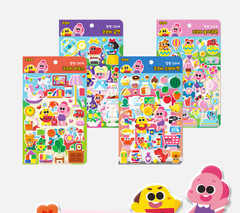Cocobi Soft Stickers of House, Palace, Amusement Park & Supermarket 4-types Set