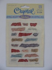 Walmart Crystal Stickers SCHOOL Epoxy Words & Phrases NIP