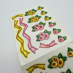 Printworks Poseys & Ribbons Vintage 1999 Acid Free Sticker Sheets 3pk Floral 90s