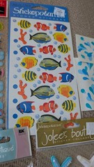 Beach Lot Shore Fish Sea Creatures Dolphin Starfish Jolees Sticko Scrapbook Lot