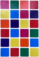 1×1 Square Stickers Labels Multi Color-Code Sticker Sheets 25mm