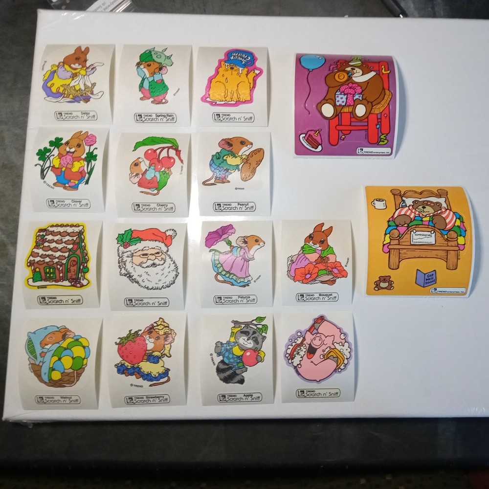 Trend Large Scratch ‘N Sniff Stickers Lot Clean Unscratched Vintage 1980s