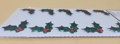 Christmas Paper Crafts MINI GLITTER HOLLY 10pc Dimensional Stickers, NEW