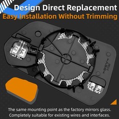 Passenger Side Mirror Replacement for Ford Mustang 2015 2016 2017 2018 2019 2…
