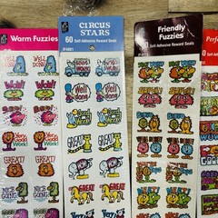 Vtg 230+ Unused Stickers Bundle Lot School Rewards Teacher Instructional Fair
