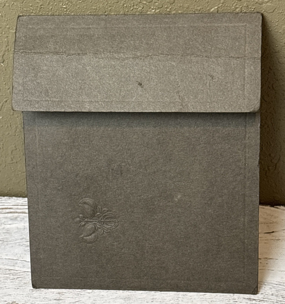Vtg Photo Frame 5×6″ Cardboard Foldout 14 x 5″ Frame For Junk Journal Scrapbook