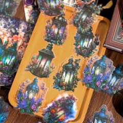 Gothic Manor PET Stickers 20PCS Adult Vintage Scrapbooking DIY Craft Halloween