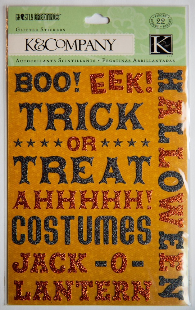K & Company Stickers, Halloween/Fall THEME, You Pick, some Rare!