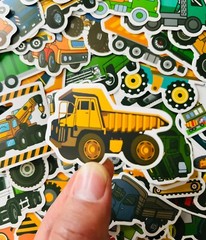 50 Cute Toddler Kid Stickers/Construction Farm Pickup Trucks For Kids Stickers