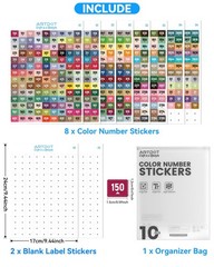 Label Stickers for Diamond Painting 2 Set 489 Colors Stickers Kits Accessories