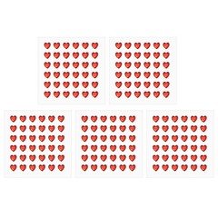 5 Sheet Heart Gem Stickers 8mm, Self Adhesive Rhinestones Jewel Sticker Red