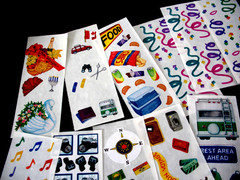 Creative Memories, Stickers Travel, Airplane, Train, Camping, Vacation, Confetti