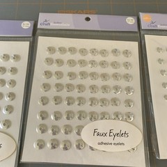 HUGE LOT Joann Scrap Essentials + More- Faux Eyelets Gems Rhinestones