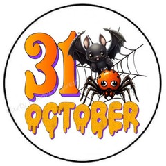 HALLOWEEN OCTOBER 31ST ENVELOPE SEALS LABELS STICKERS PARTY FAVORS