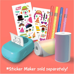 Hello Blink – Sticker Maker – Refill Pack with 80 Glitter Stickers – Children Ag