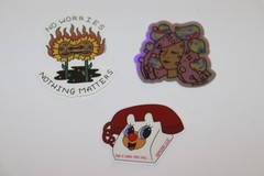 Lot of 3 Unique Rare STICKERS – NEW Psychedelic + Female + Asexual Generation Z