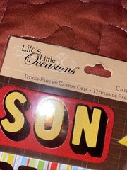 RARE K&Company Lifes Little Occasions Son My Boy Guy Stuff Family Stickers
