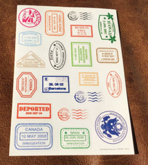 ORIENTAL TRADING STICKERS POSTMARKS MAIL EPHEREMA