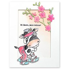New Penny Black Rubber Stamp clear COW IN THE MOOOO’D 2 CELEBRATE