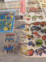 Lot Of 18 Various Transportation Scrapbooking Stickers Trains Thomas Trucks b101
