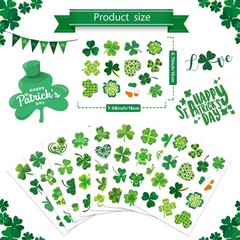 OTAITY 309 PCS St. Patrick’s Day Stickers – 24 Sheets Lucky Shamrock Green Vi…