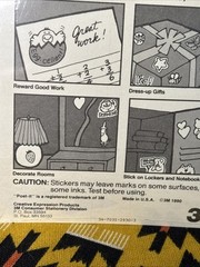 Vintage Post-it Removable Stickers School Locker Bedroom Door Beware Disturb