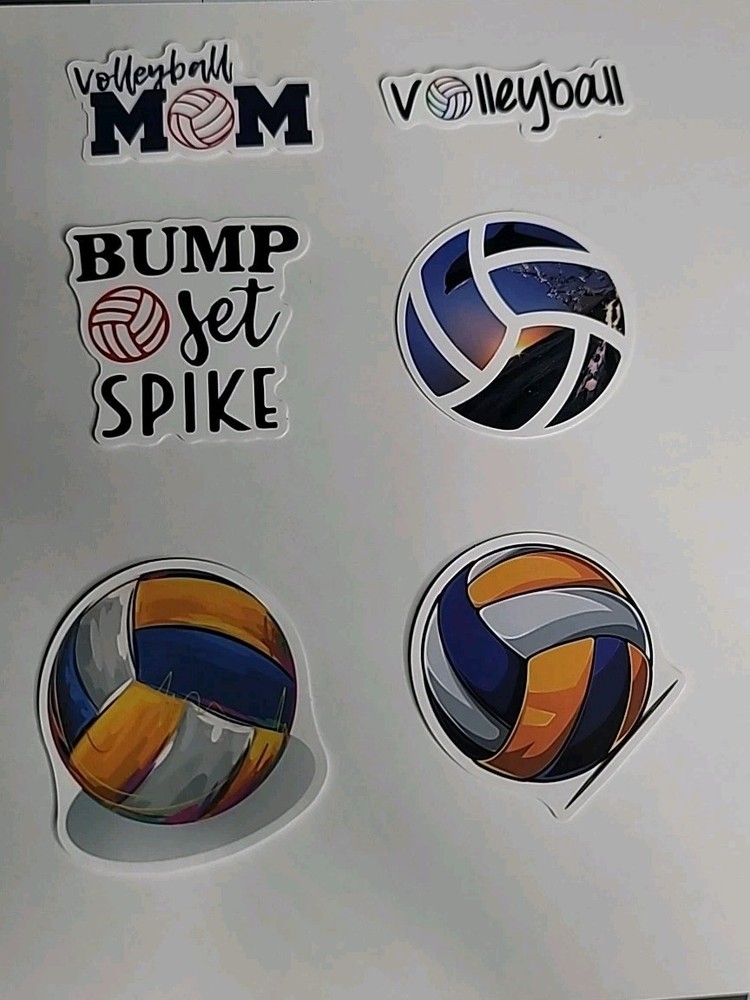 ASST VOLLEYBALL BUMP SET SPIKE VOLLEYBALL STICKERS (SP5) ST4
