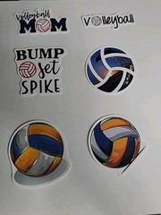 ASST VOLLEYBALL BUMP SET SPIKE VOLLEYBALL STICKERS (SP5) ST4