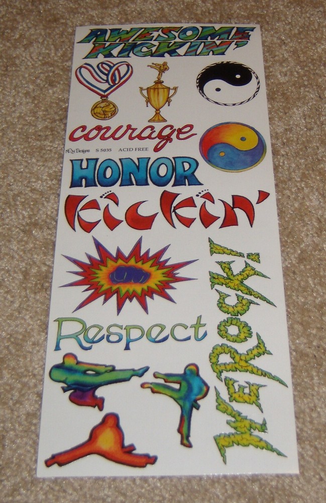 NRN Designs Retired Sticker Sheet ~ Martial Arts/Karate