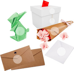 Super Gloss Clear Transparent Retail Package Envelope Seals 2″ Christmas round C