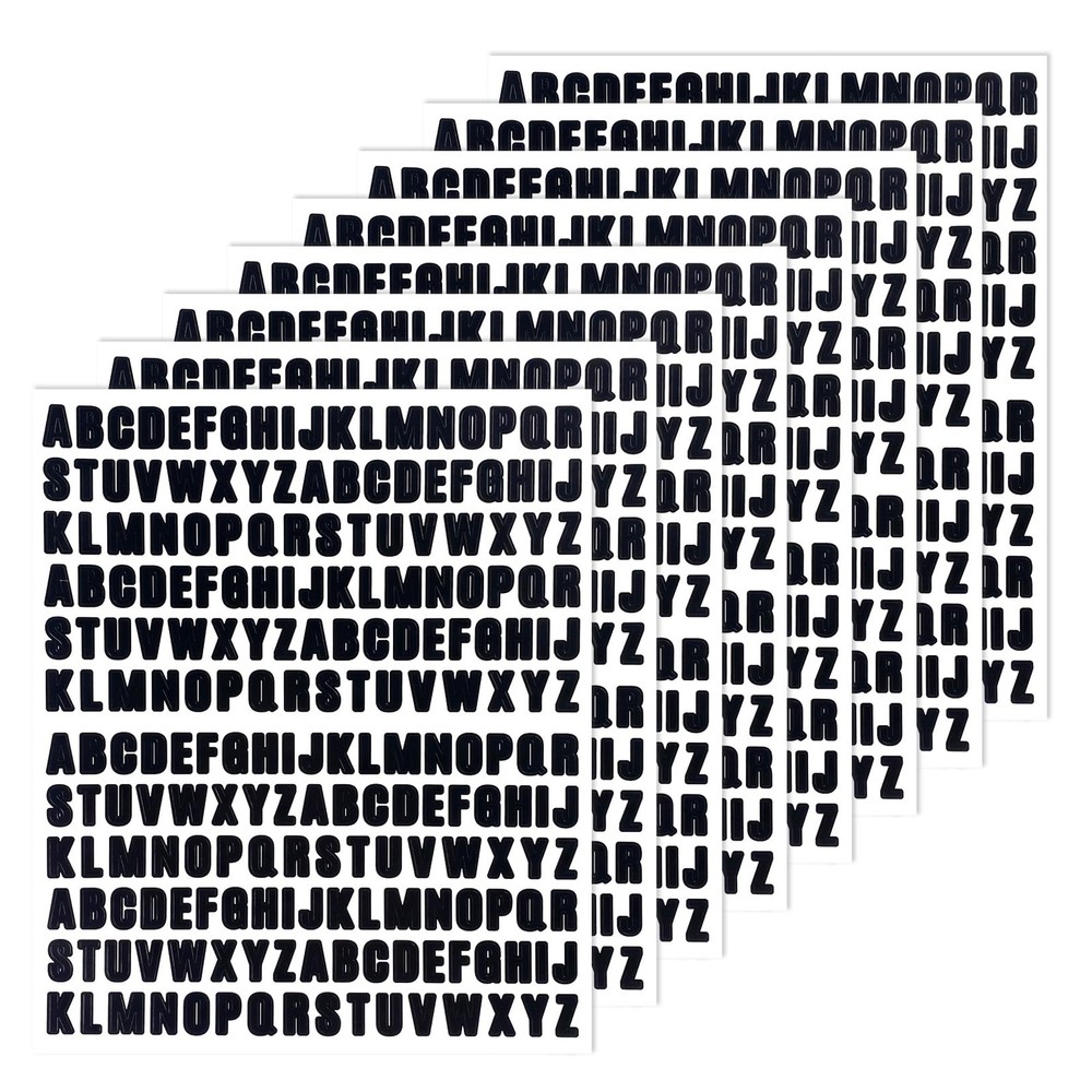 1/2 Inch Letters Stickers – 1664 Pieces Capital Alphabet 0.5 INCH, Black