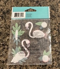 Jolee’s Boutique FLAMINGOS Dimensional Stickers Flowers Felt Sequins