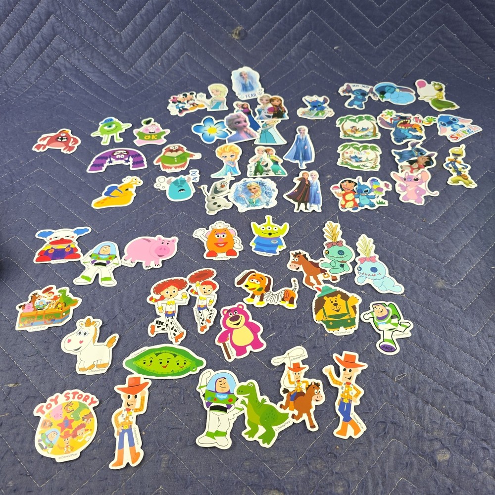Lot Of 57 Disney Pixar Stickers Toy Story Stitch Frozen Monsters Inc
