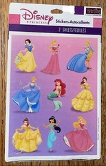 DISNEY PRINCESS Cinderella Aurora Snow White Ariel Jasmin Bell Scrapbook Sticker