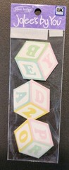 Jolee’s By You Pastel Baby Blocks Scrapbook Stickers JJGA039B
