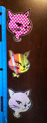 WINKING CATS 15 VENDING STICKERS *CHOOSE ONE* GLITTER VINYL ICONIC RETRO